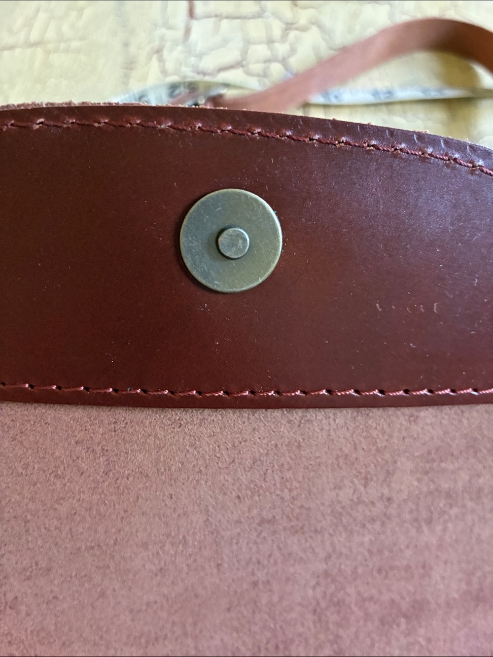Portland Leather Crossbody Bag in Burgundy Brown - Picture 11 of 15